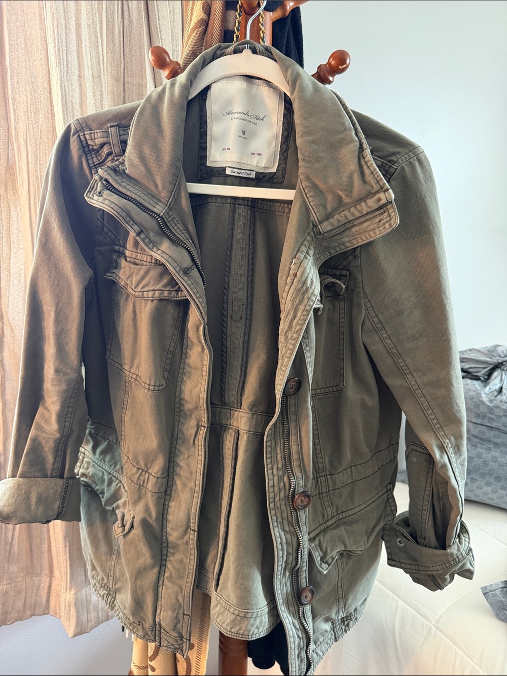 Abercrombie & Fitch Women’s Olive Utility Jacket - Classic Field Coat size med